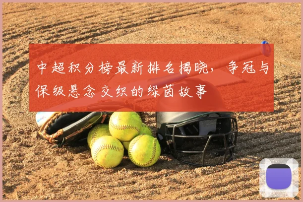 中超积分榜最新排名揭晓,争冠与保级悬念交织的绿茵故事